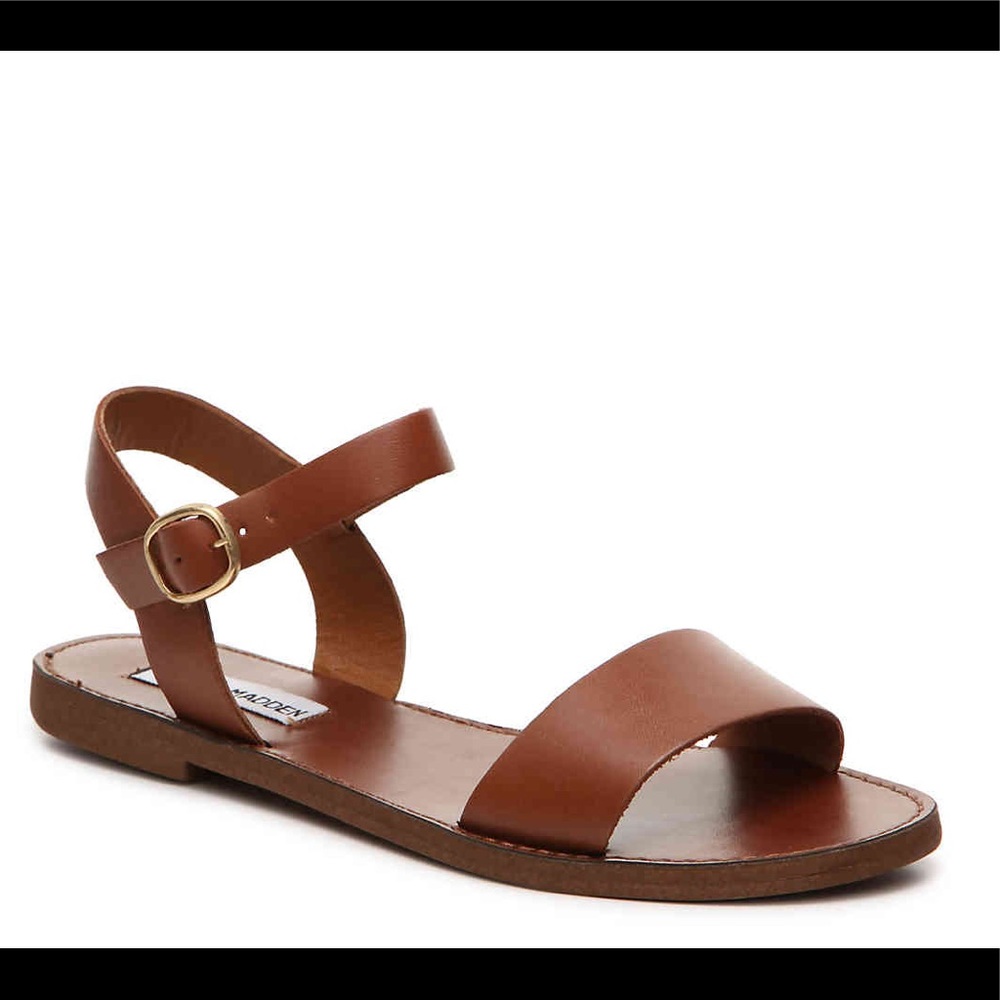 Steve Madden Brown Leather Strap Sandals Size 9